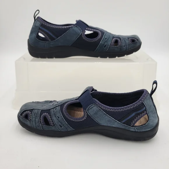 Earth Origins Navy Marine Blue Womans Suede/Leather Uppers Sandal Size 6M - Picture 3 of 9